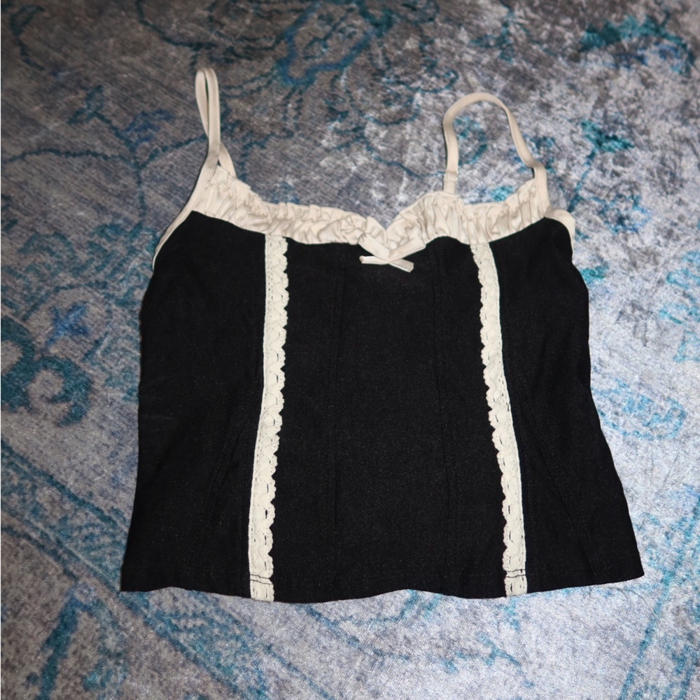 Elegant Black and White Women's Top